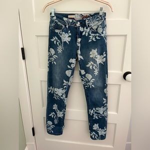 Anthropologie Floral Pattern Jean